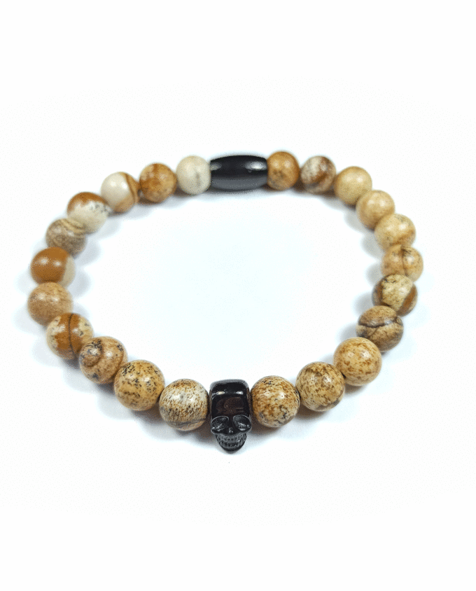 Pulsera Natural Skull