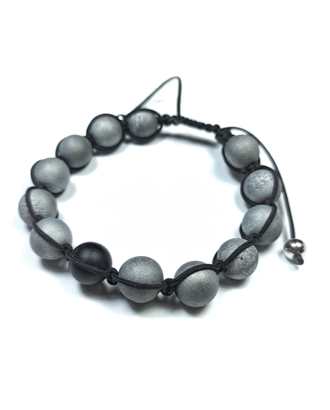 pulsera de agata gris