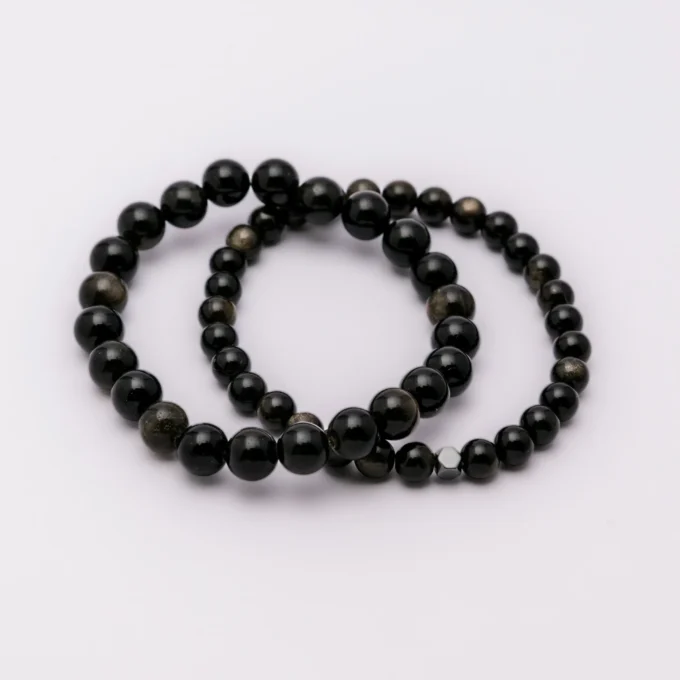 Pulseras de Obsidiana Dorada