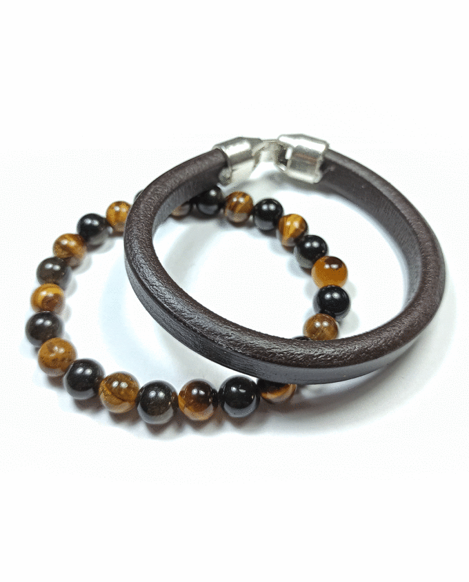 conjunto de piel y piedras naturales - Imagen 2