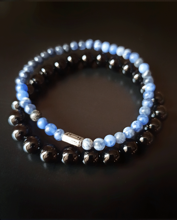 Pulseras de Sodalita y Ónix - Imagen 2