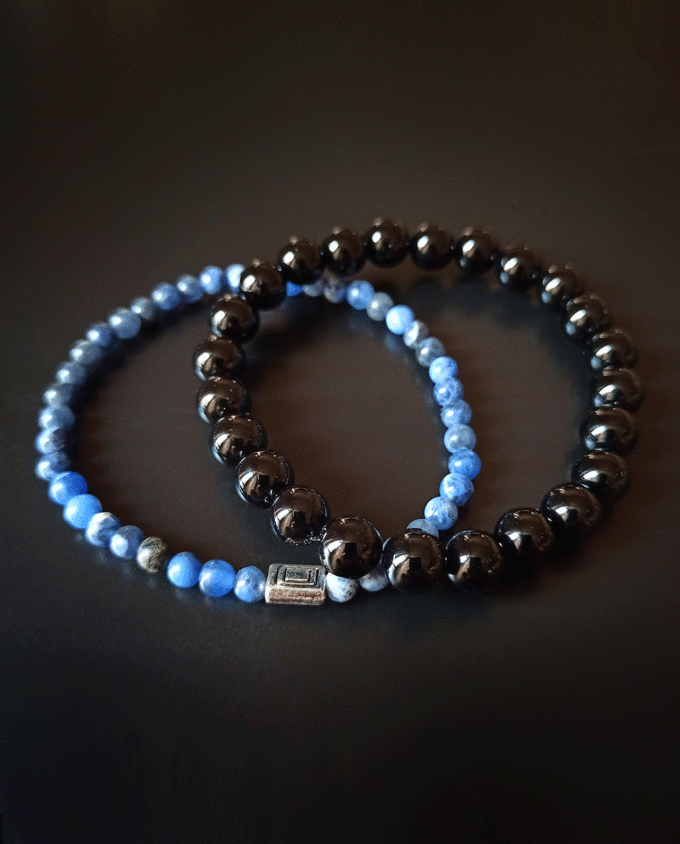 Pulseras de Sodalita y Ónix - Imagen 3