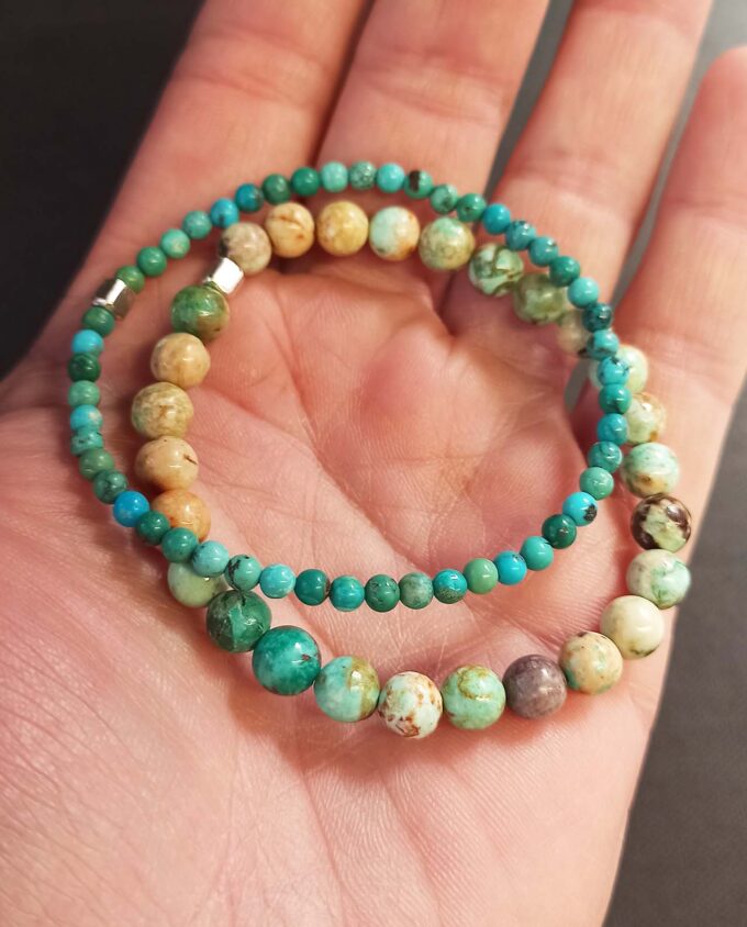 Pulseras de Turquesa Africana y Turquesa de Hubei - Imagen 3