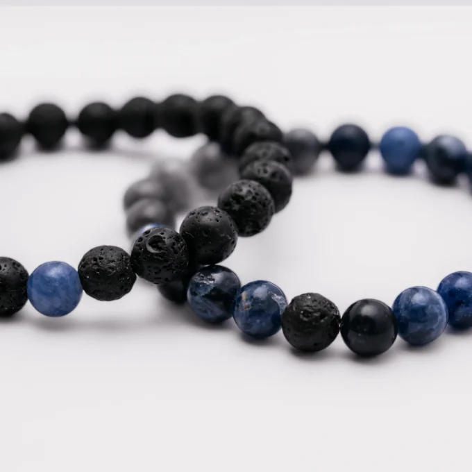 Pulseras de Sodalita y Lava - Imagen 2