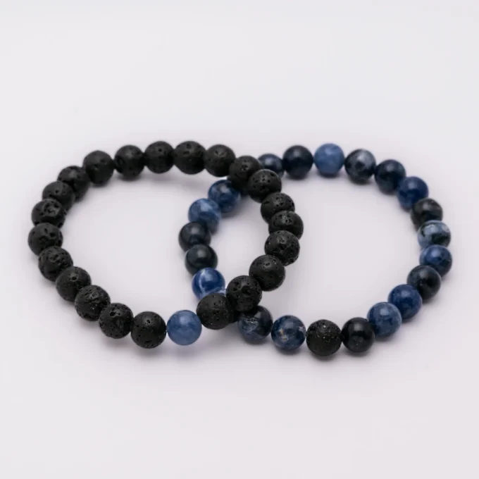 Pulseras de Sodalita y Lava