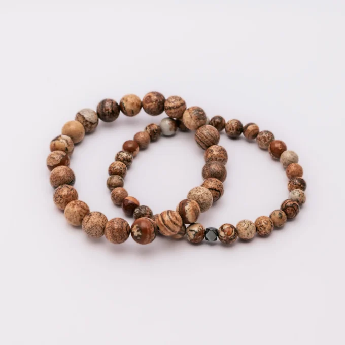 Pulseras de Jaspe madera - Imagen 2