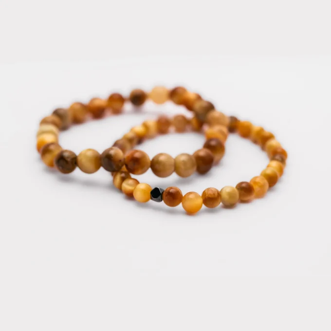 Pulseras de Ojo de tigre dorado - Imagen 2