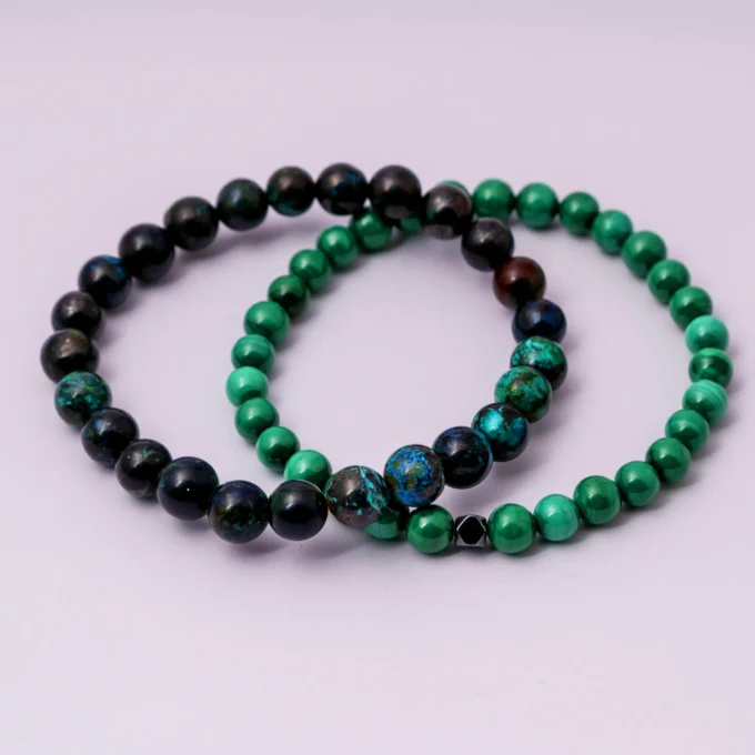 Pulseras de Azurita y Malaquita