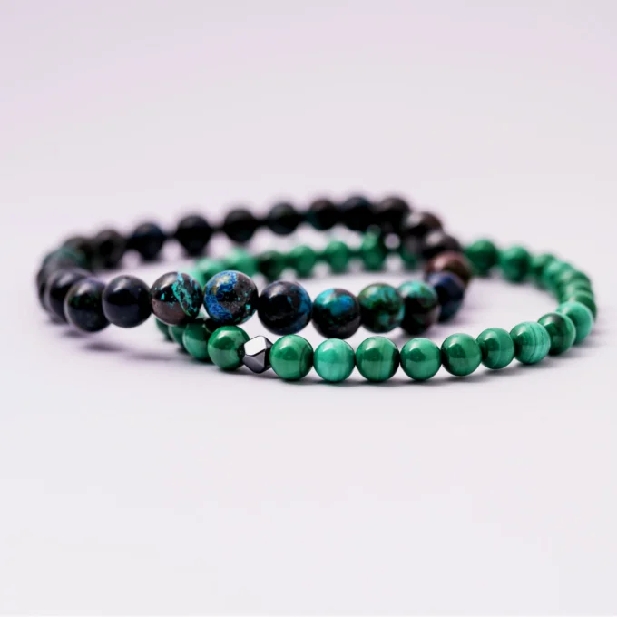 Pulseras de Azurita y Malaquita - Imagen 2