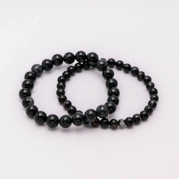 Pulseras de Ágata negra
