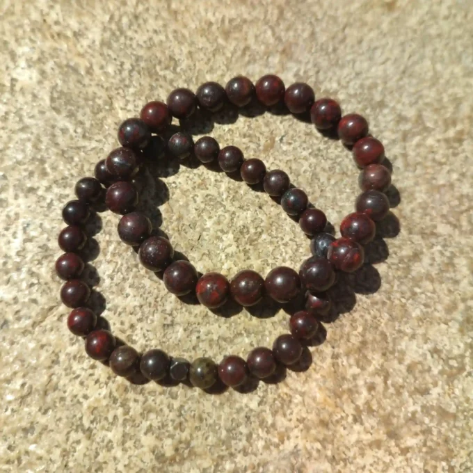 Pulseras de Jaspe Brechado Rojo - Imagen 2